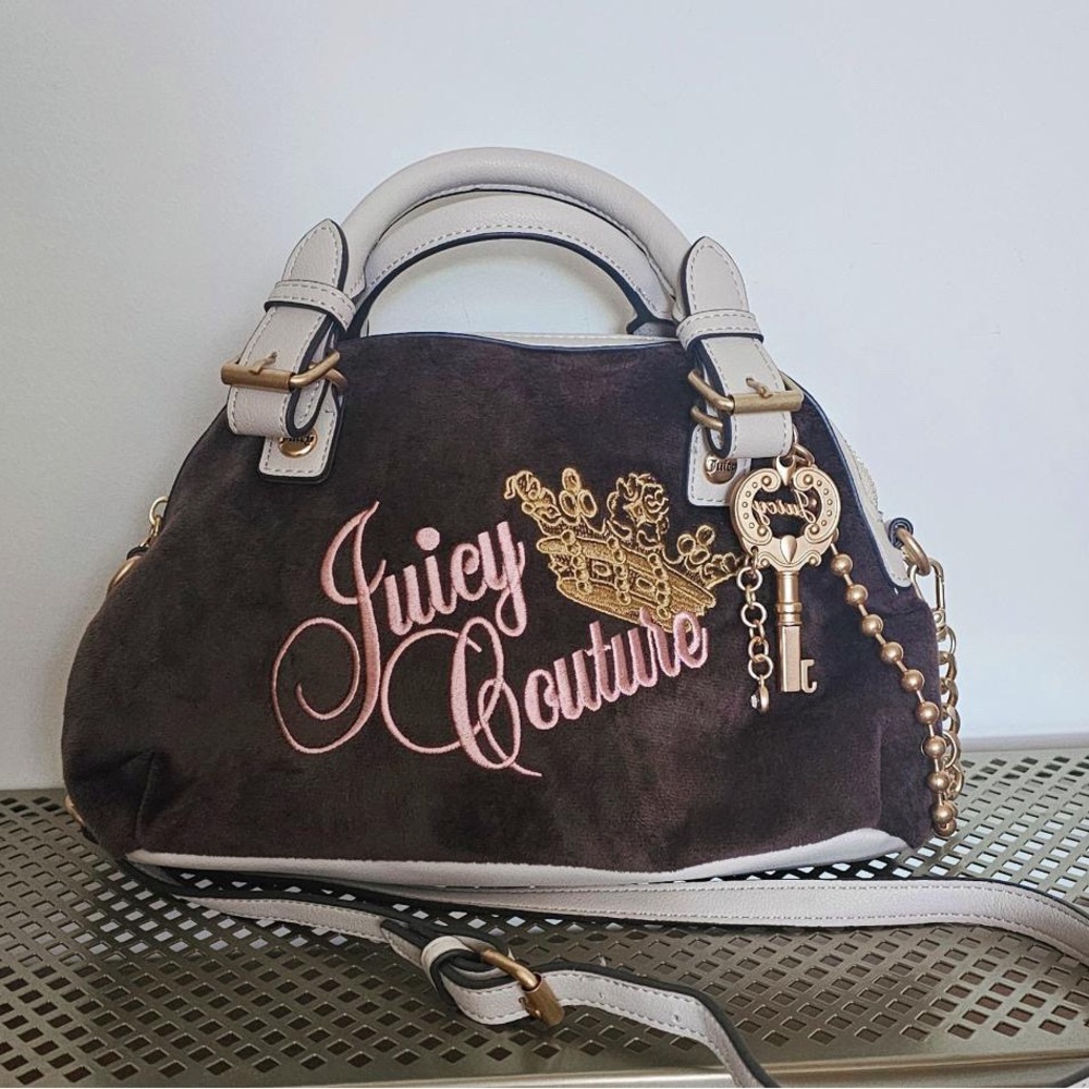 Juicy Couture Black and Cream Satchel
